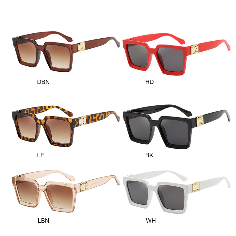 Kính mát gọng vuông chống tia UV400 thời trang sành điệu cho nam nữ