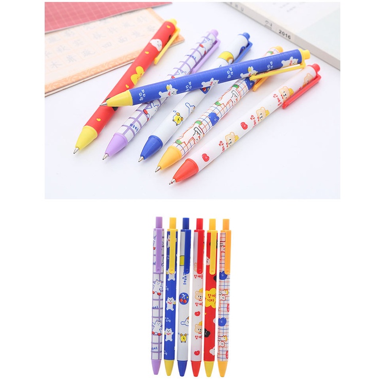 Set 6 Bút Bi Tạo Hình Động Vật Dễ Thương