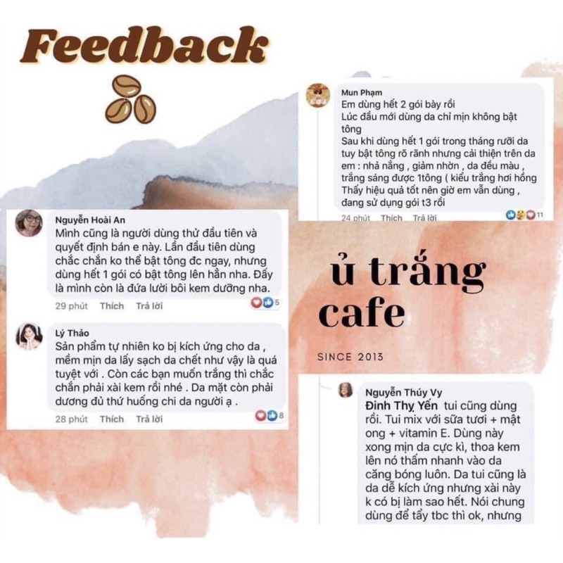 Bột Ủ trắng Cà Phê handmade 🎁cọ + que + băng đô + phiếu hdsd | BigBuy360 - bigbuy360.vn