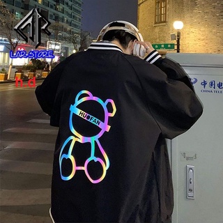 Áo bomber gấu Hufan phản quang
