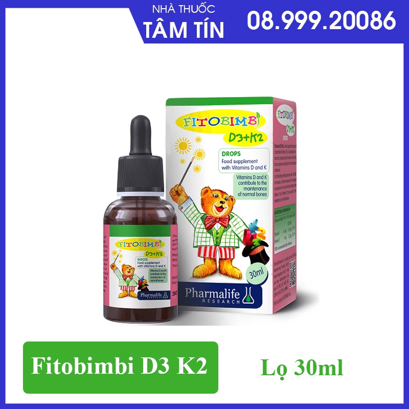 [ CHÍNH HÃNG ] Fitobimbi D3 K2 Phát triển chiều cao Xương răng chắc khỏe