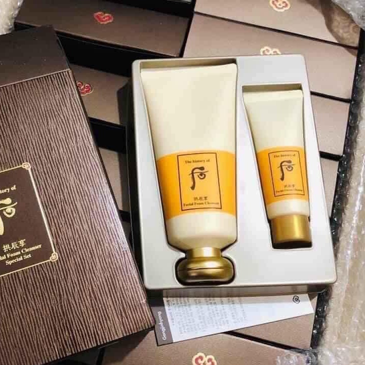 Set Sữa rửa mặt Whoo vàng 180ml - Date: 2025