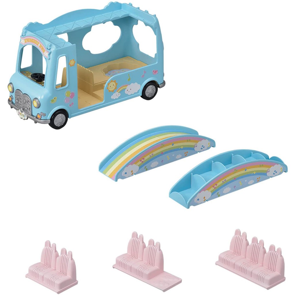 Đồ Chơi Sylvanian Families Xe Buýt Trường Mẫu Giáo Sunshine Nursery Bus