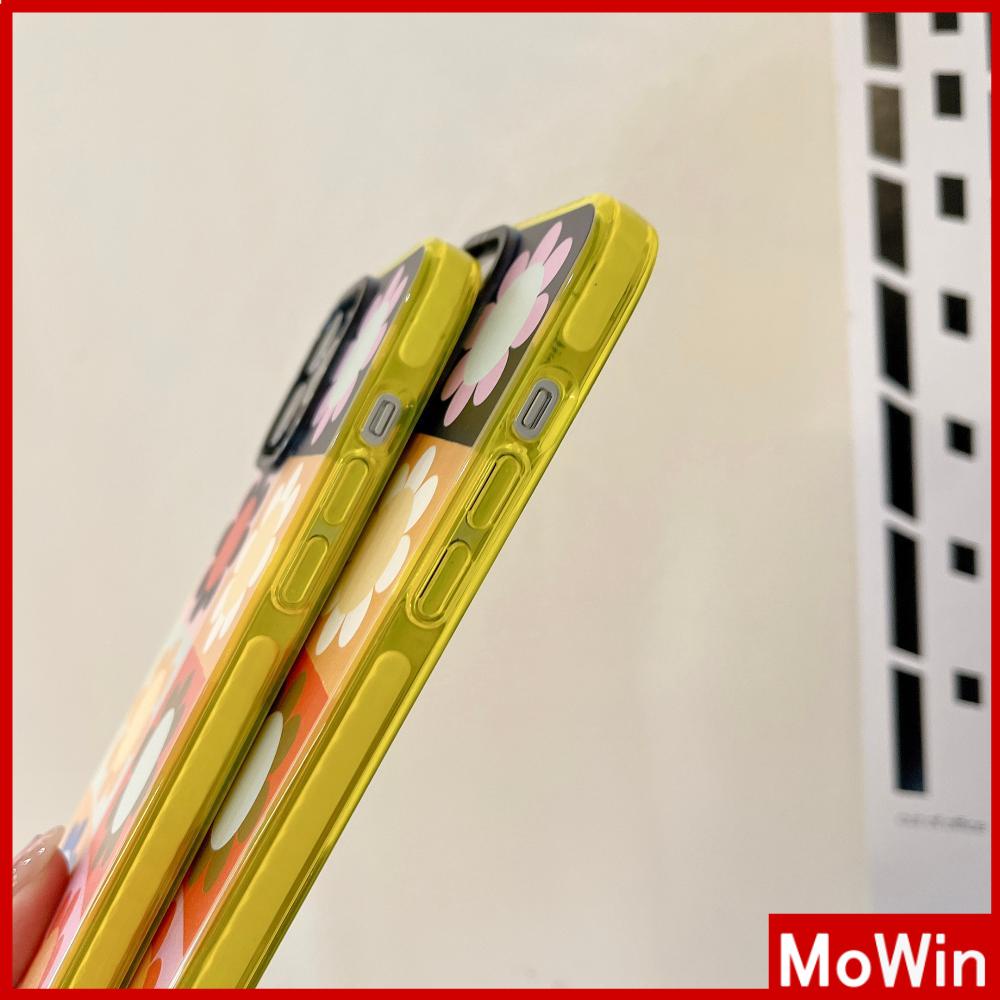 Ốp Điện Thoại Silicone Mềm Trong Suốt Vỏ Dày Chống Sốc In Hình Hoa Cúc Cho iPhone 13 Pro Max 12 Pro Max 11 7 Plus