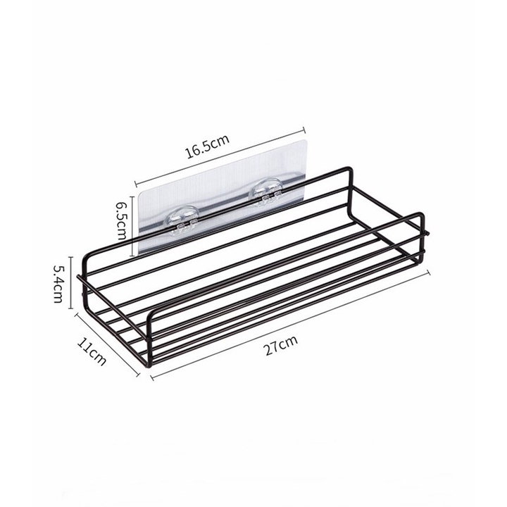 Kệ Sắt Chống Gỉ Hình Chữ Nhật Treo Tường 27x11cm