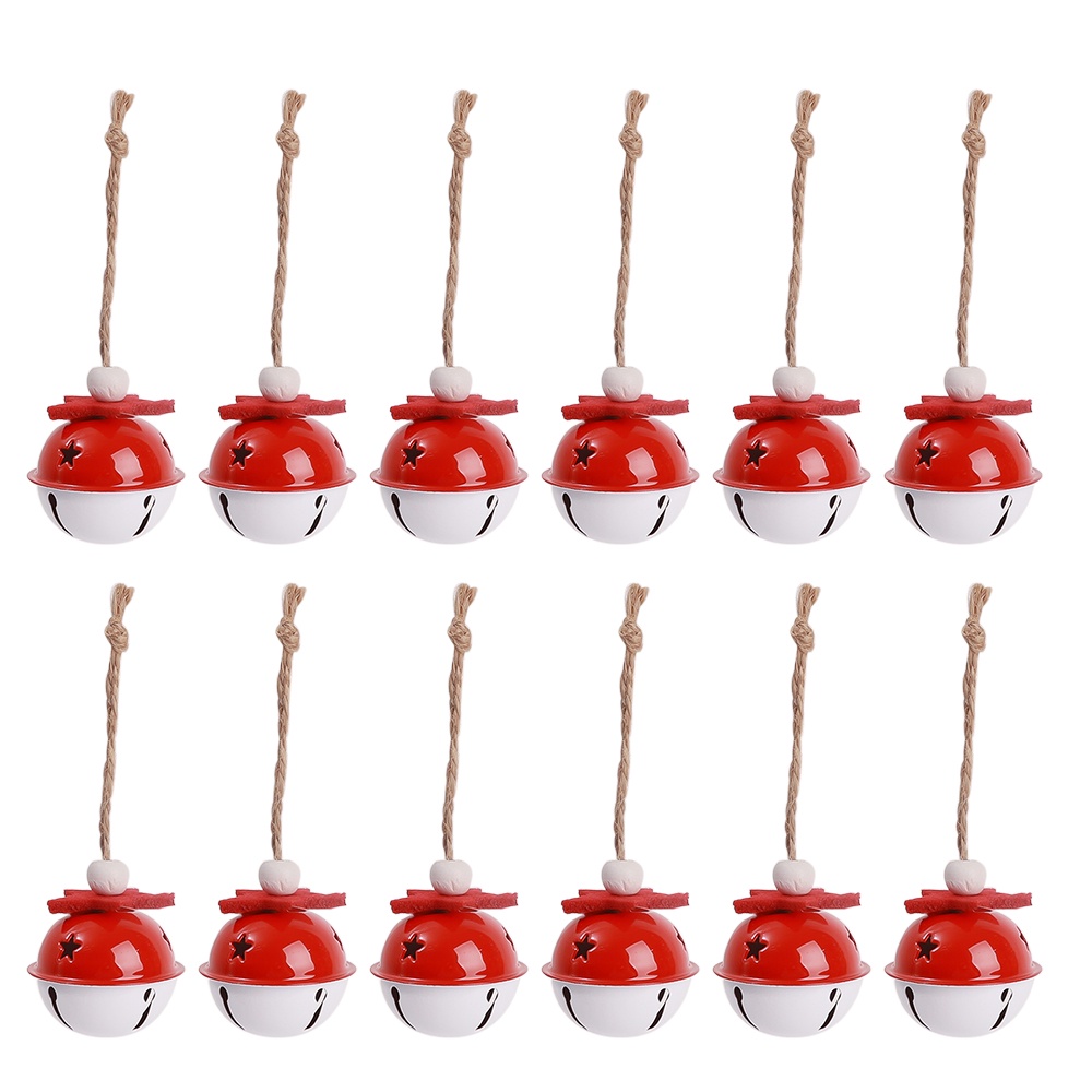 Set 12 Chuông Kim Loại Xinh Xắn Dùng Để Trang Trí Cây Thông Noel Tiện Dụng