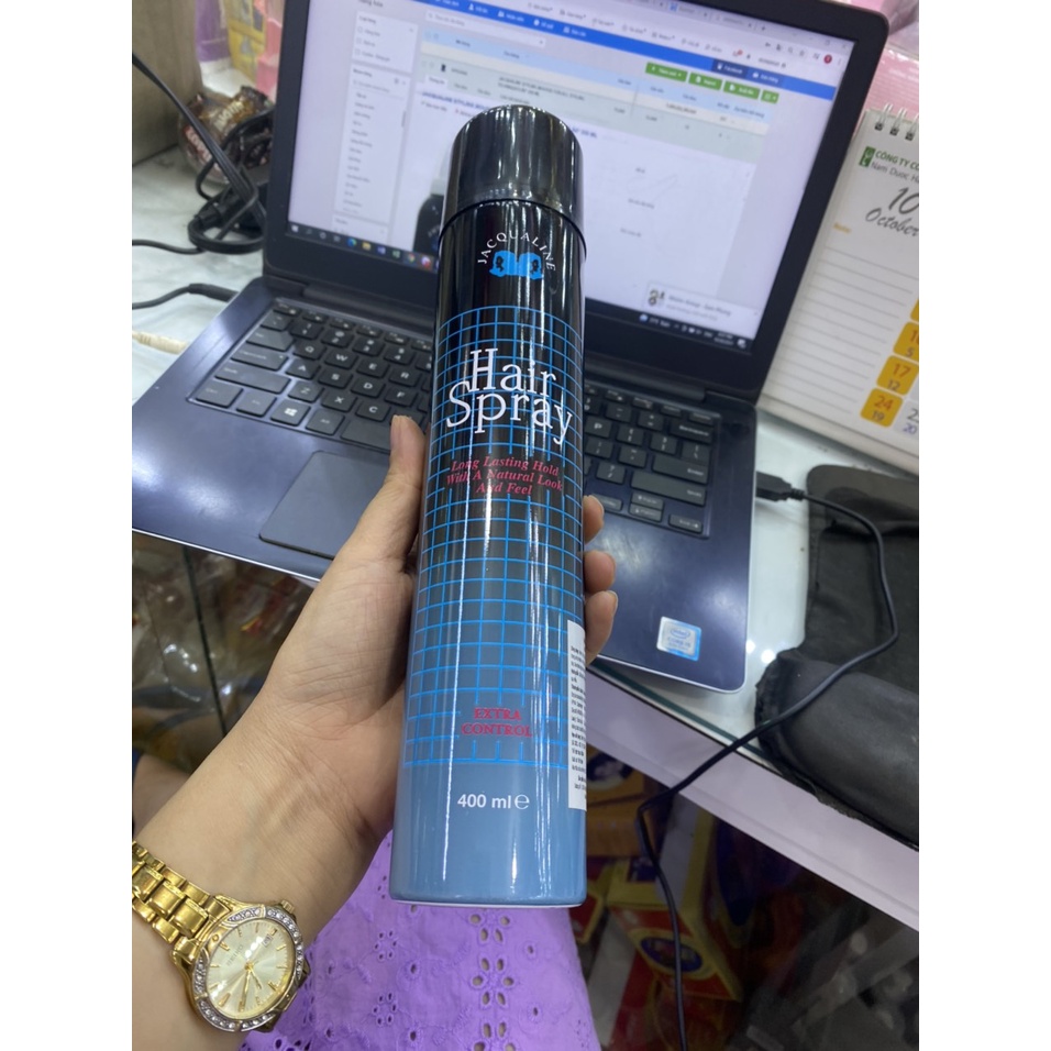Keo xịt tóc Jacqualine hair spray 400ml