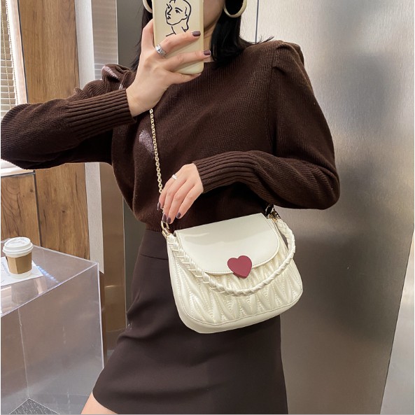 Túi trần tràm khóa trái tim đeo được 2 kiểu A016