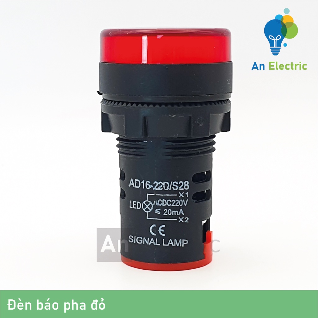 Đèn báo pha phi 22mm điện áp 220V – Đèn led báo pha tủ điện