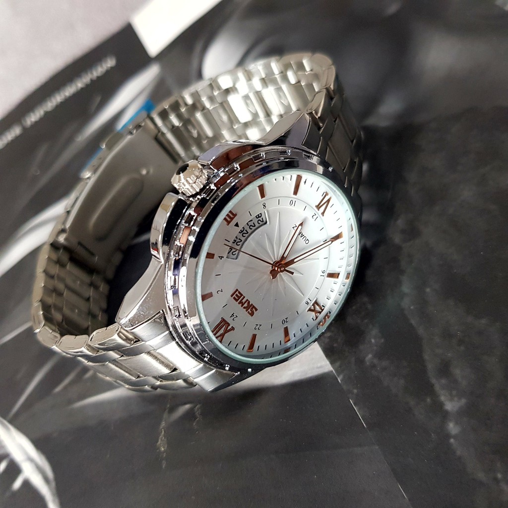 [Tặng vòng tay] Đồng hồ nam Skmei SK9069 dây thép chống gỉ | BigBuy360 - bigbuy360.vn