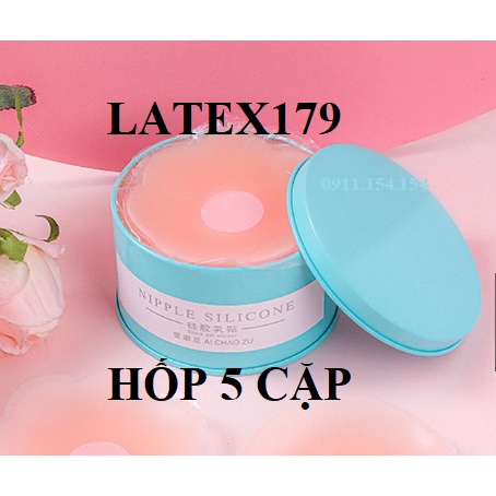 Miếng Dán Ngực Silicon - Hộp 10 Miếng  ,CHE TÊN) Dán Nhũ Hoa Siêu Dính Êm Ái