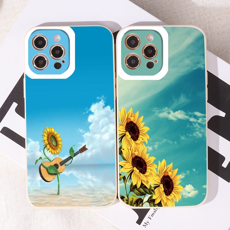 Ốp lưng iphone hoa hướng dương viền vuông chống sốc ốp điên thoại iphone13/12/11pro/promax/x/xr/xs/xsmax/6/6s/7/8