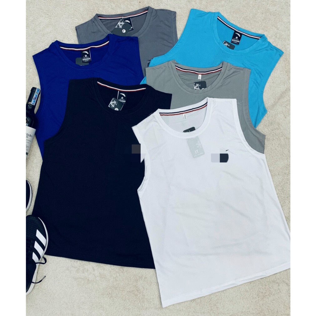 Áo thun nam 3 lỗ cao cấp co giãn 4 chiều,Áo tanktop,Áo Ba Lỗ Nam 100% Vải Poly Mềm Mỏng,áo tập gym Thấm Hút Mồ Hôi tốt