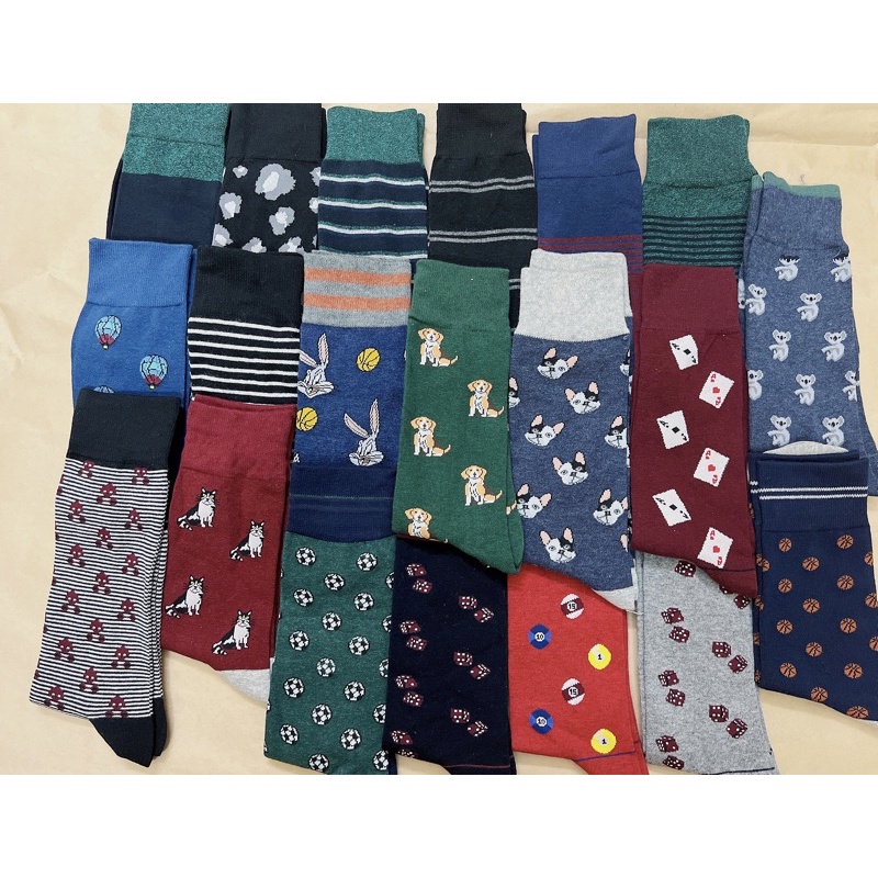 TẤT VỚ HOẠ TIẾT XUẤT KHẨU VẢI COTTON THỜI TRANG UNISEX NAM NỮ