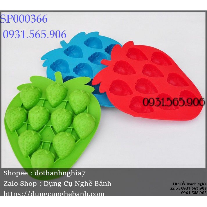 Khuôn Silicone trái cây Trái Dâu Tây