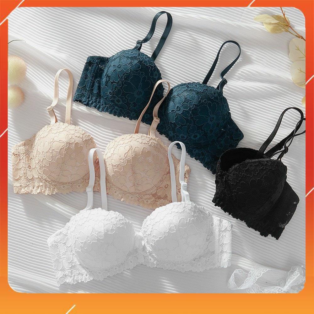 Áo Ngực, Áo Lót Nữ Ren Cao Cấp Có Gọng Đệm Mút Vừa Cup Ngang Ôm Gọn Nâng Đẩy Ngực A5353