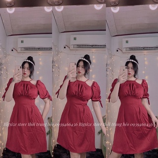 ĐẦM CỔ YẾM TAY CỘT NƠ [BIGSIZE 60-90KG]