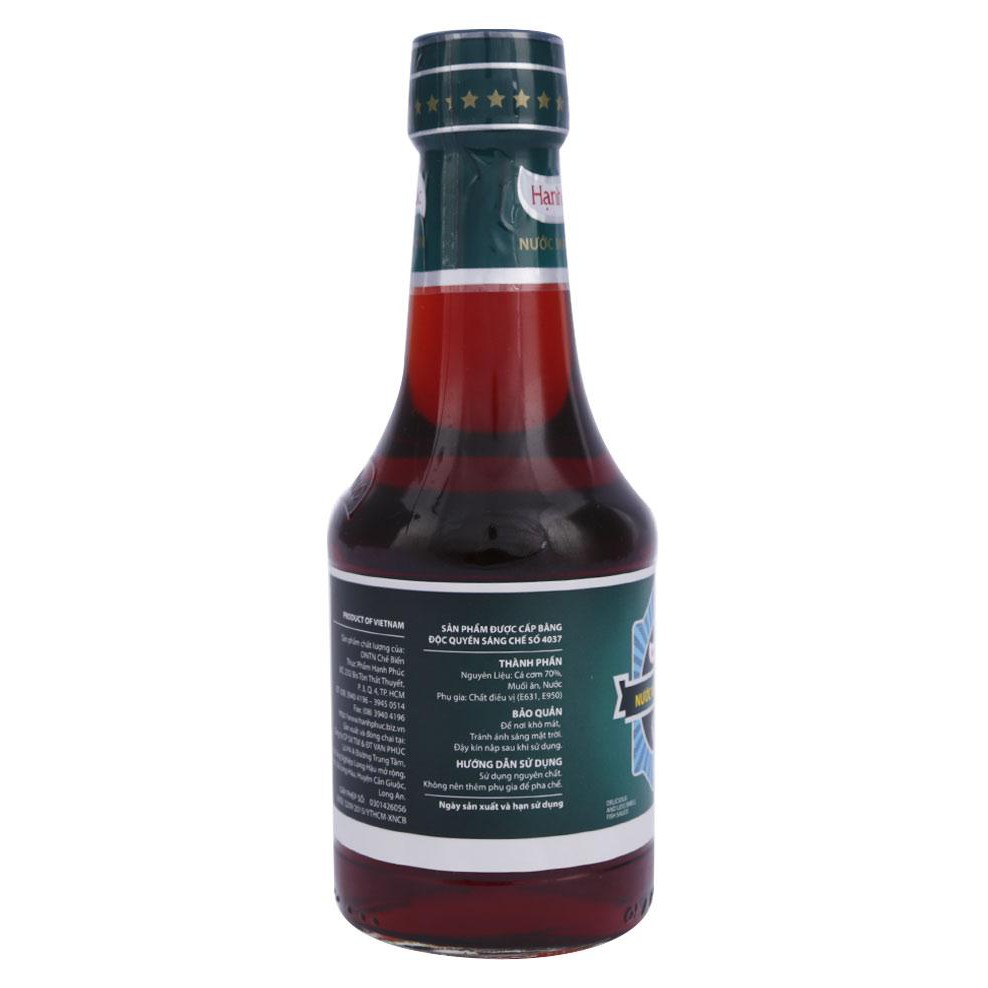 Nước Mắm Cá Cơm Hạnh Phúc 60 Độ Đạm Chai 250 ML