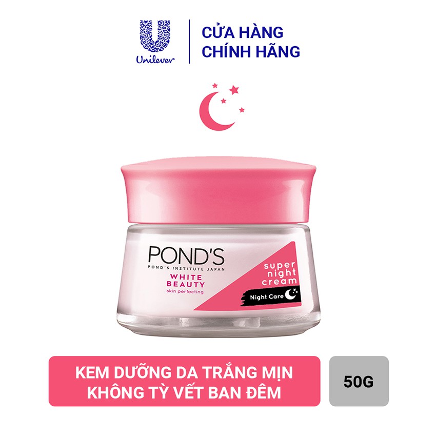 Kem Dưỡng Da Pond's Trắng Mịn Không Tỳ Vết Ban Đêm 50g