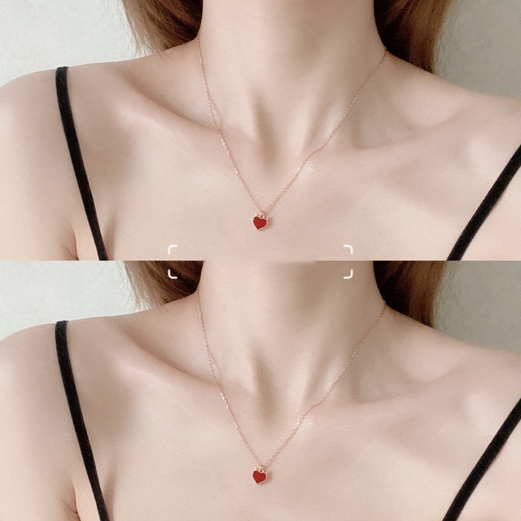 Dây chuyền lắc tay trái tim màu sắc đơn giản giá rẻ cho nữ VC08