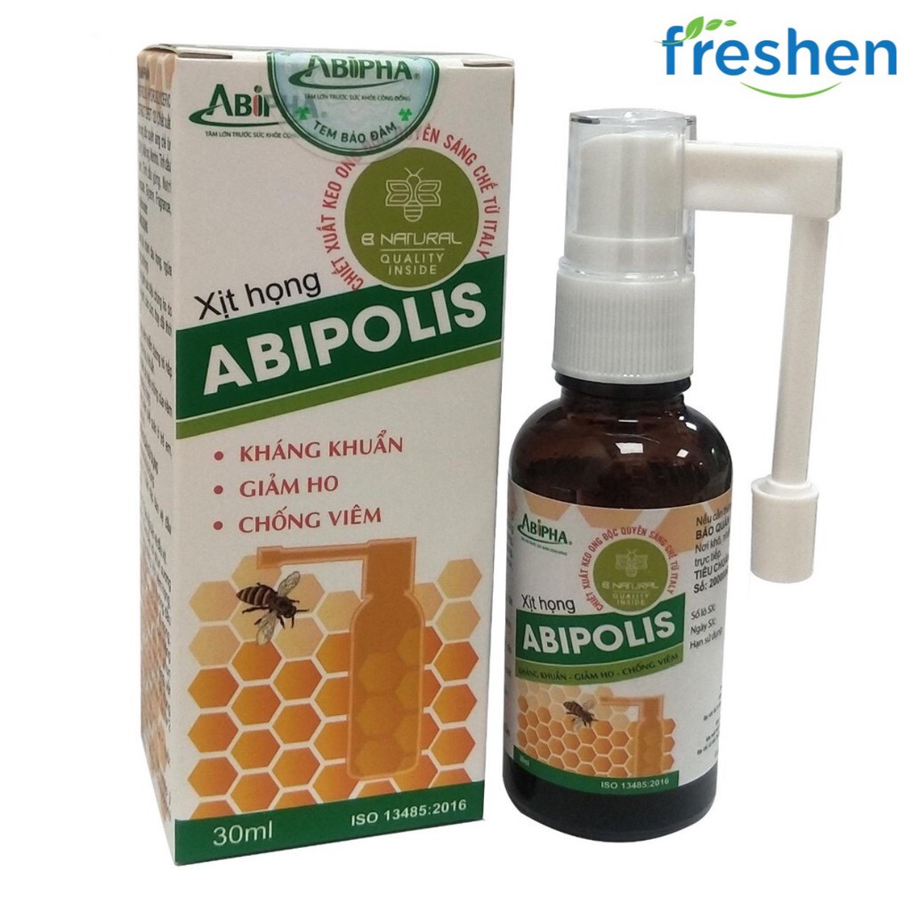 Xịt họng Abipolis – Keo ong kháng khuẩn, giảm ho, chống viêm