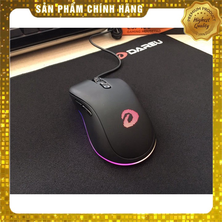 Chuột Gaming DAREU EM908 - LED RGB, BRAVO sensor - Bàn di chuột ESP100 - CHÍNH HÃNG MAI HOÀNG - BẢO HÀNH 24 THÁNG