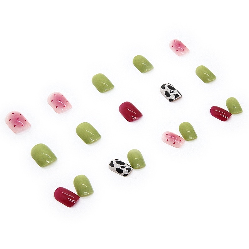 Set 24 móng giả N467 dáng móng ngắn ( Tặng kèm keo và dũa )