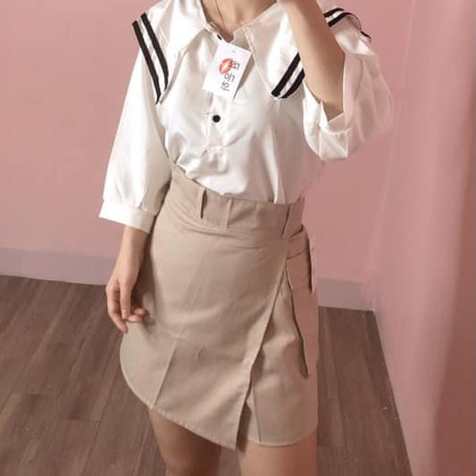 Chân váy kaki túi hộp chữ a bút chì ulzzang xẻ tà AnDuShop | BigBuy360 - bigbuy360.vn