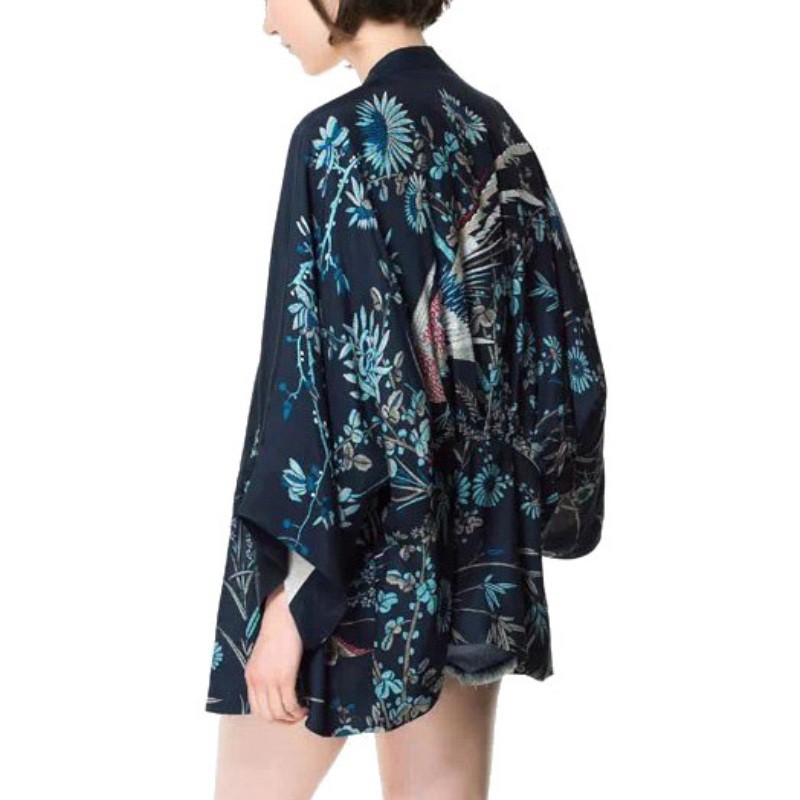 [Baywellfashion]Áo Thun Harajuku In Hình Phượng Hoàng Phong Cách Kimono