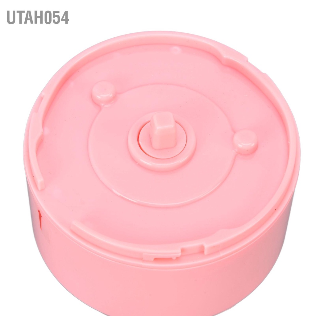 Utah054 Máy xay tỏi mini chạy điện Màu hồng hai lá Sạc USB không dây