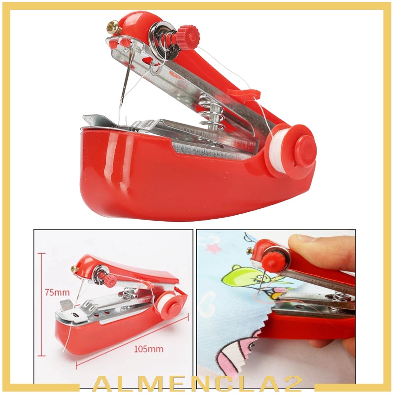 [ALMENCLA2] Mini Sewing Machine Handy Portable Stitch Sew Needlework Cordless Tool Set