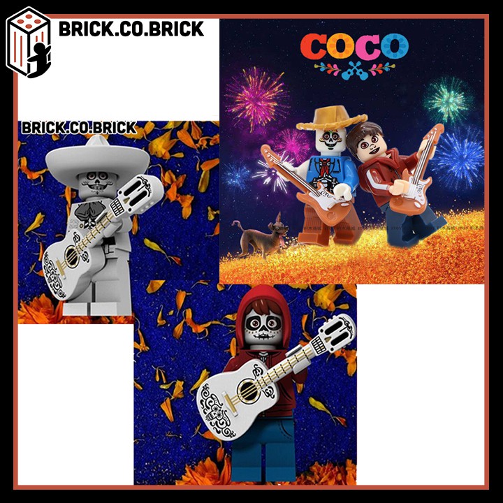 XP010 XP011 - Đồ chơi lắp ráp minifigure và non lego mô hình sáng tạo nhân vật hoạt hình trong phim truyện Coco