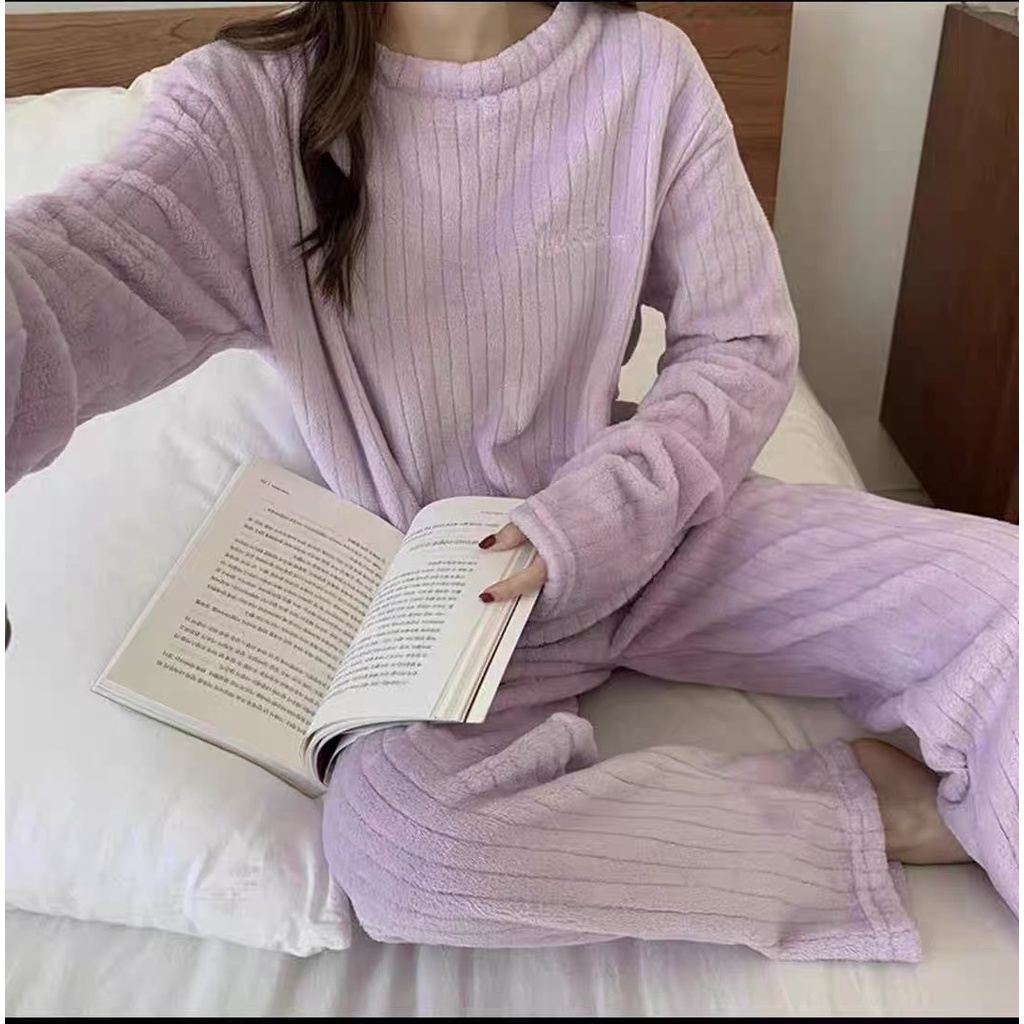 MS400 Bộ ngủ nữ lông siêu ấm Quảng Châu