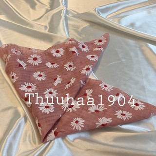 Khăn quàng cổ bandana hoa cúc caro