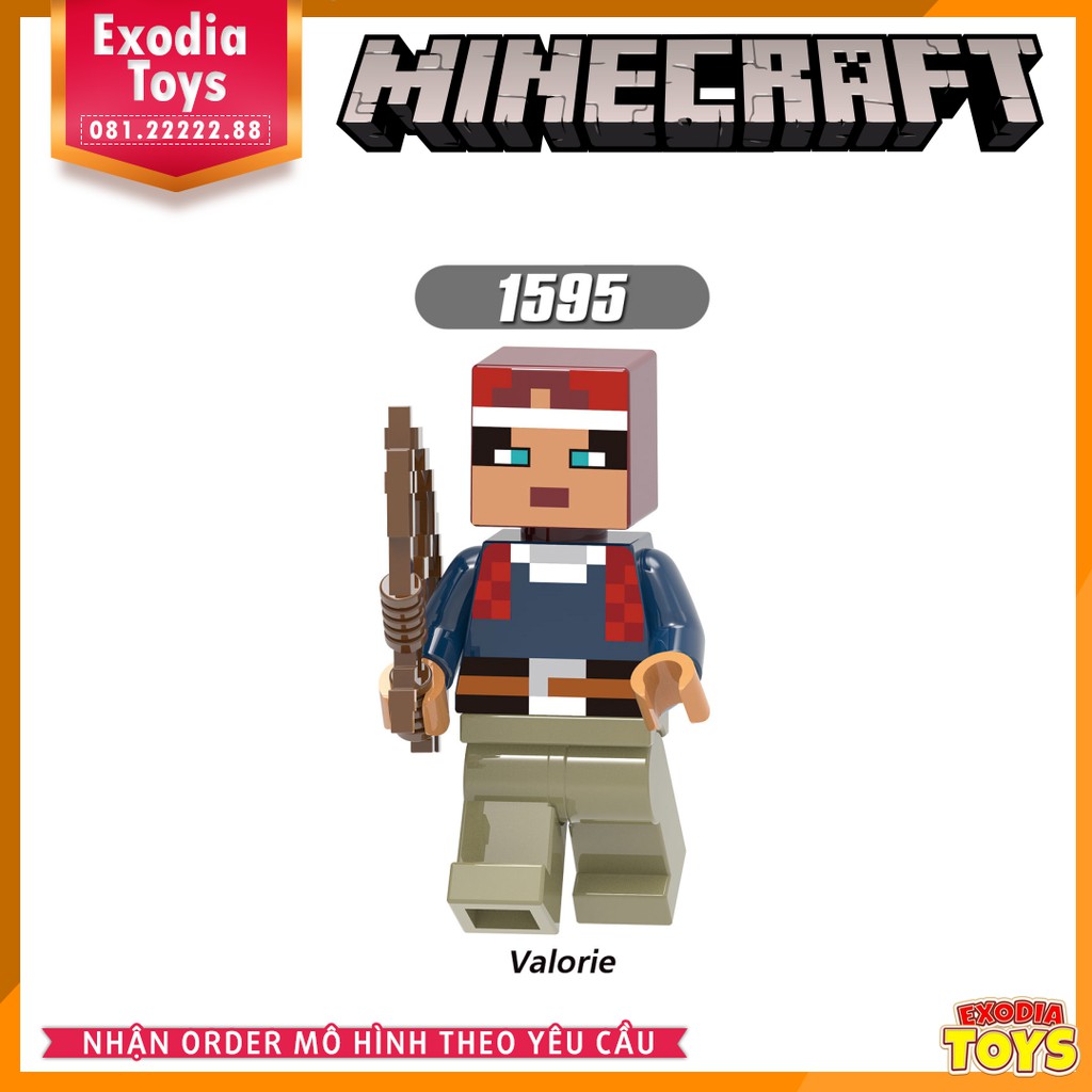 Xếp hình Minifigure nhân vật trò chơi Minecraft - Đồ Chơi Lắp Ghép Sáng Tạo - X0299