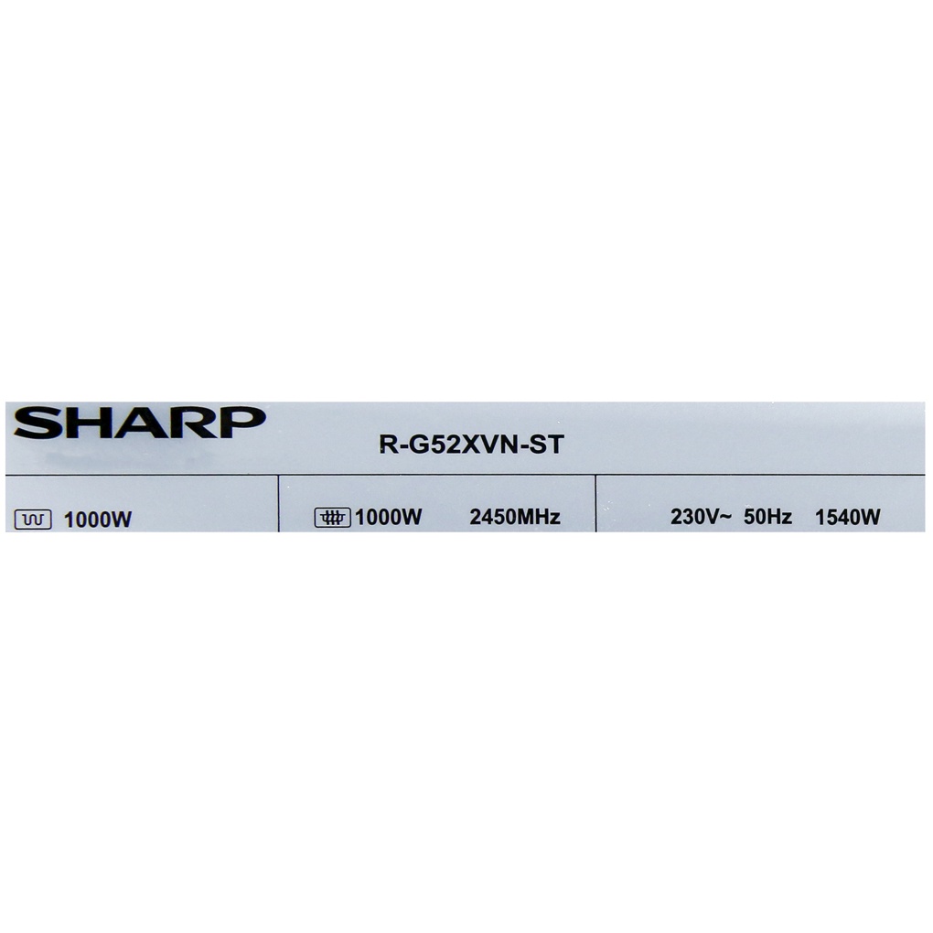 [Mã ELMALL10 giảm 10% đơn 500K] Lò vi sóng có nướng Sharp R-G52XVN-ST 25 lít 1000 W - Chính hãng BH 1 năm