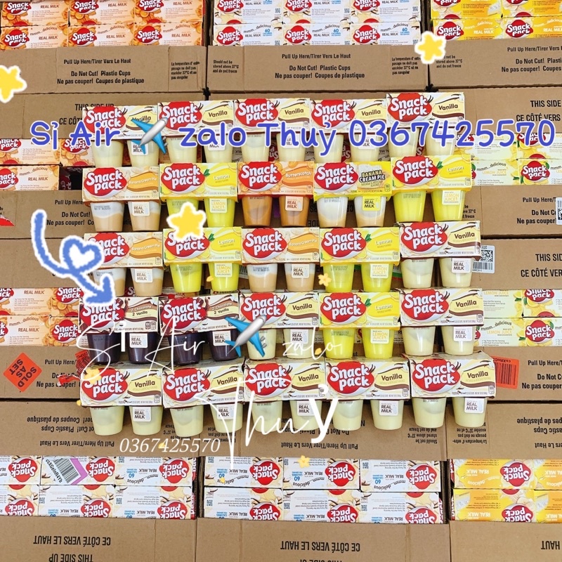 ( Air ✈️ date t 8/2023) Váng sữa Snack pack cho bé 6m của Mỹ (4x92g)