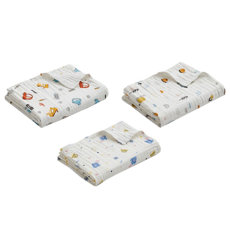 Chăn Quấn Em Bé Bằng Cotton In Họa Tiết Hoạt Hình Dễ Thương