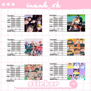 Nhãn vở nhóm nhạc BTS (9 nhãn vở khác nhau)
