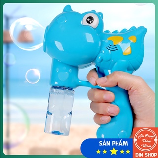 Khủng long thổi bong bóng 💝CÓ ĐÈN💝 Súng bắn bong bóng xà phòng tự động phát nhạc hình khủng long có đèn cho bé
