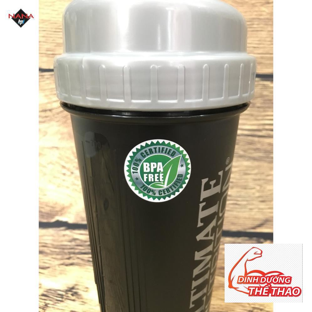 Bình Nước Thể Thao 1 Ngăn Thương Hiệu Ultimate Nutrition Chất Liệu Nhựa BPA Free - An Toàn Cho Người Dùng  - Chính hãng