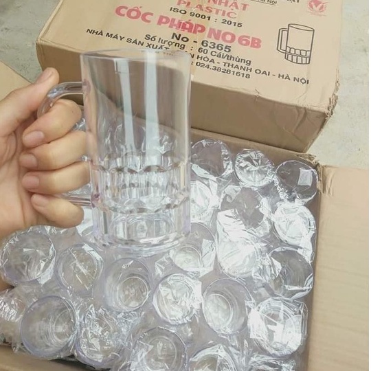 Cốc Bia Pháp Nhựa Meka Trong Suốt Siêu Đẹp, Siêu Bền