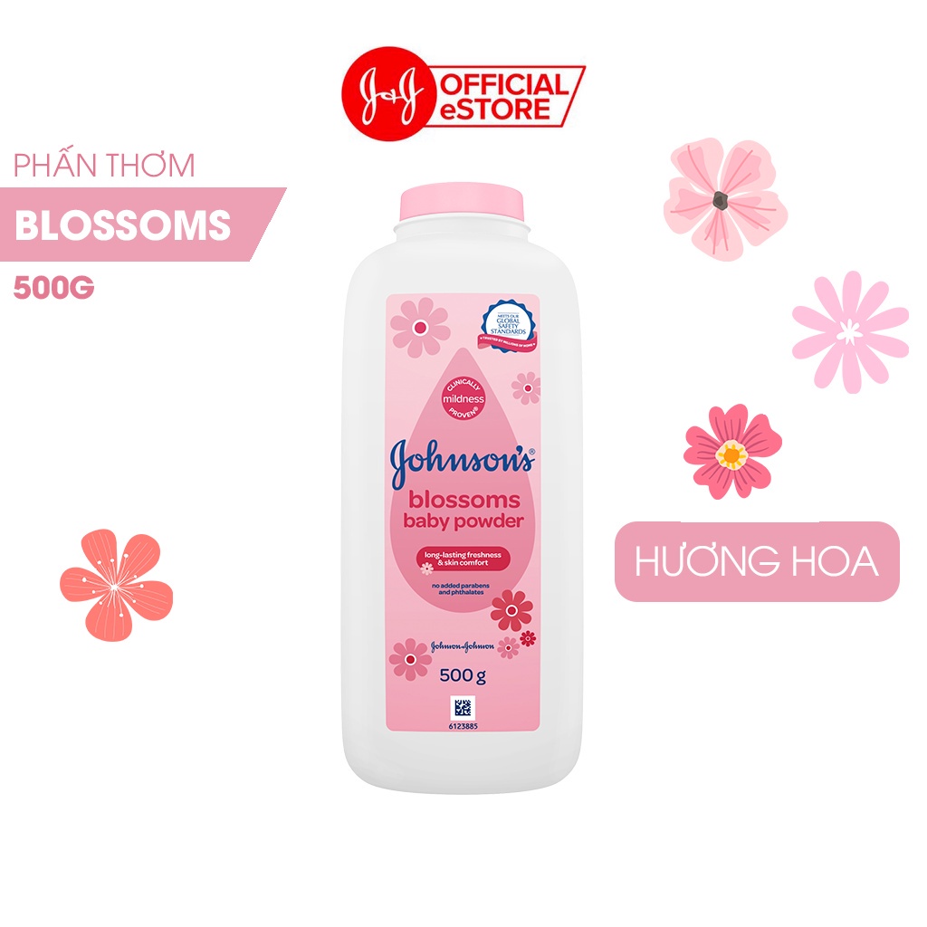 Combo 2 Phấn Rôm Johnson's Baby Hương Hoa Blossom Baby Powder 500g