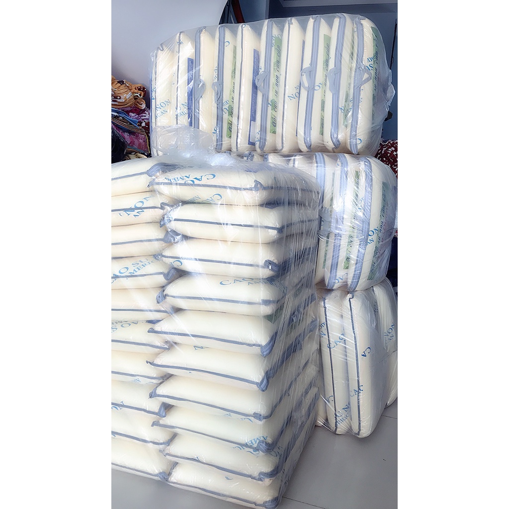 RUỘT GỐI NẰM CAO SU NHÂN TẠO CAO CẤP 60X40cm có hình thật