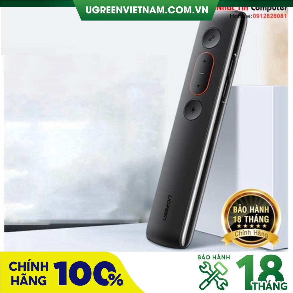 Bút trình chiếu Laser không dây khoảng cách 100m chính hãng Ugreen 60327 cao cấp