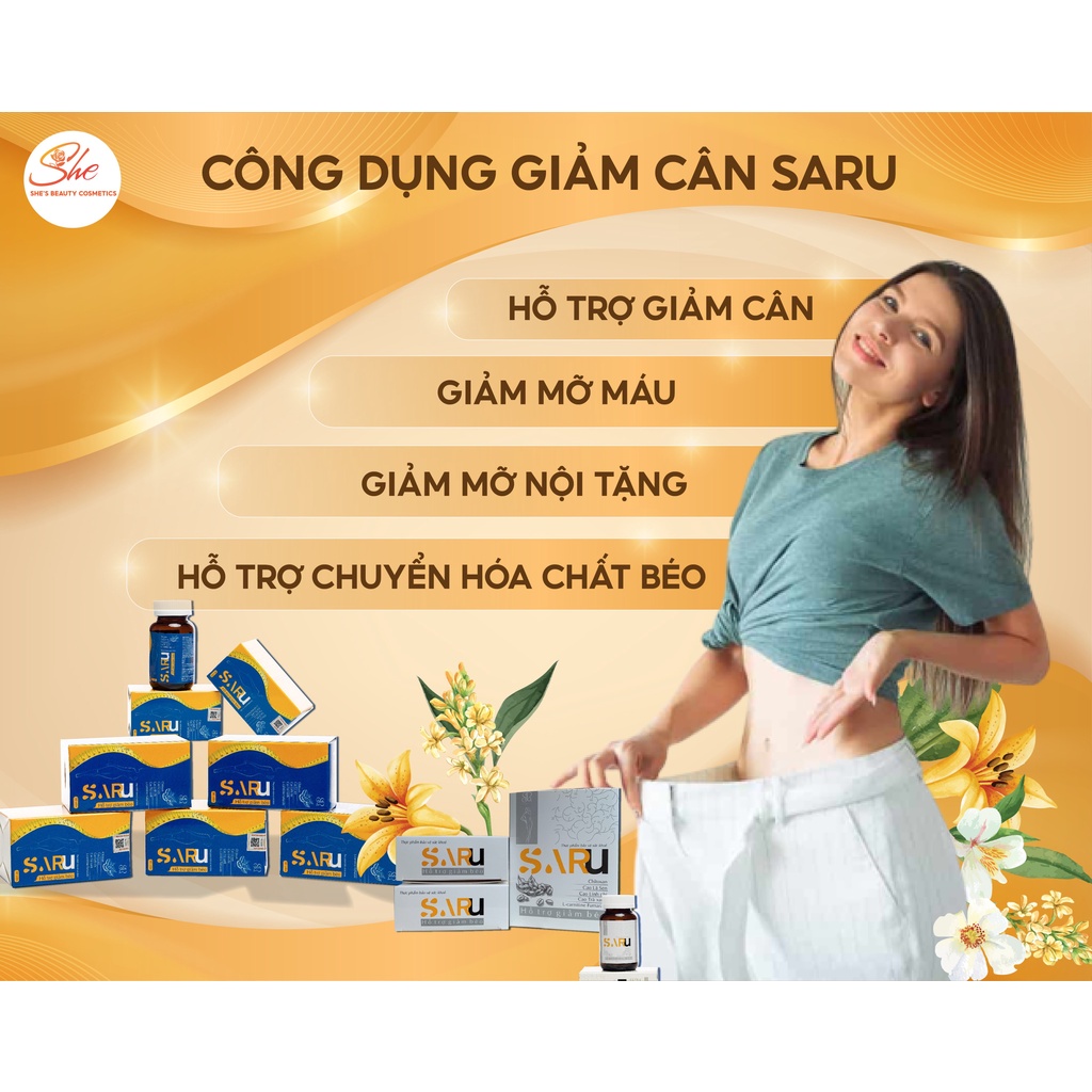 Giảm cân Saru, giảm 6-7kg trong 14 ngày cơ địa nhờn ,giảm mỡ bụng cấp