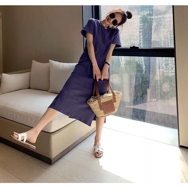 Đầm midi SUXI dáng rộng thời trang thanh lịch cho nữ