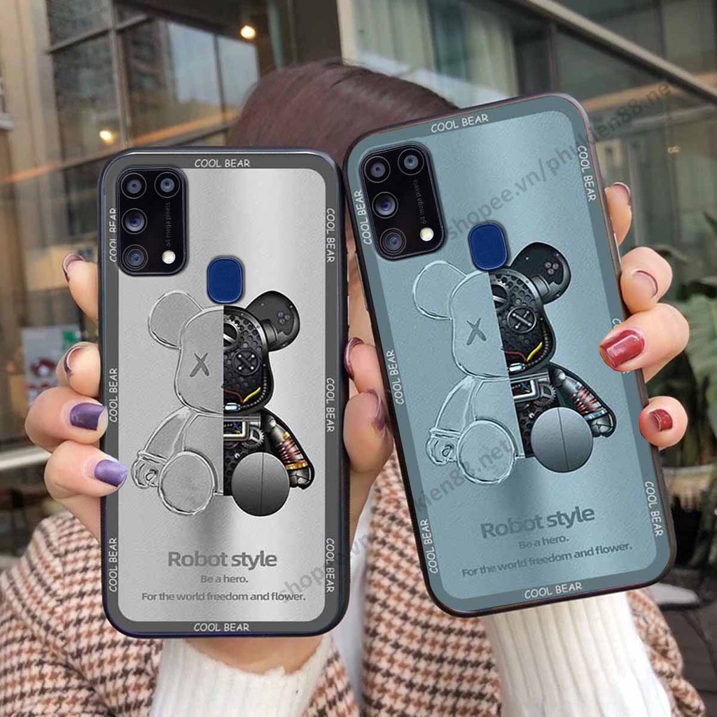 Ốp Samsung M31 bear, k@ws thương hiệu phong cách ốp lưng thời trang cao cấp
