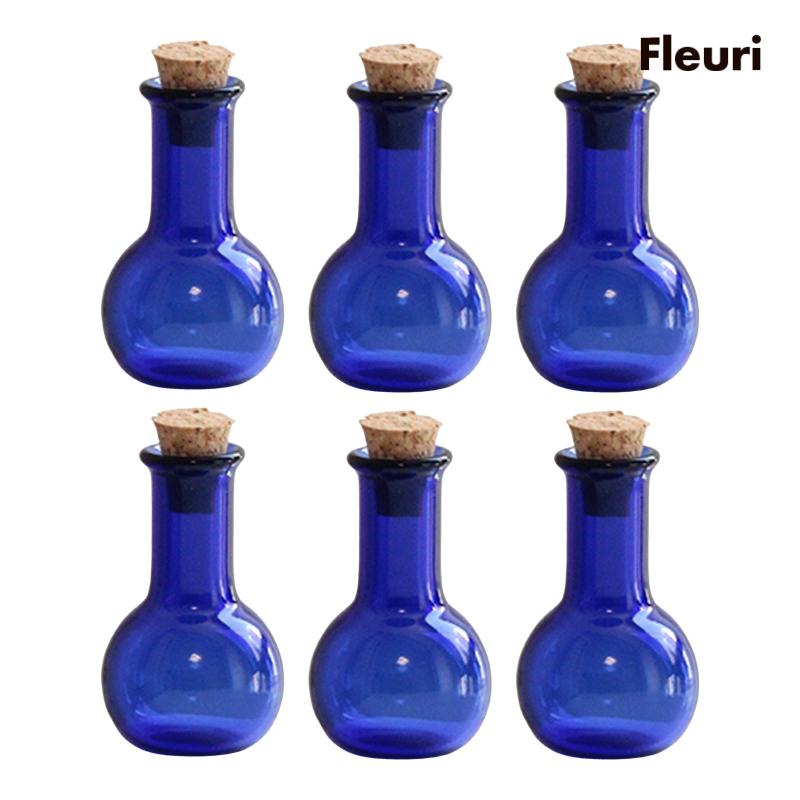 Set 6 Bình Thủy Tinh Mini Có Nút Bần Chặn