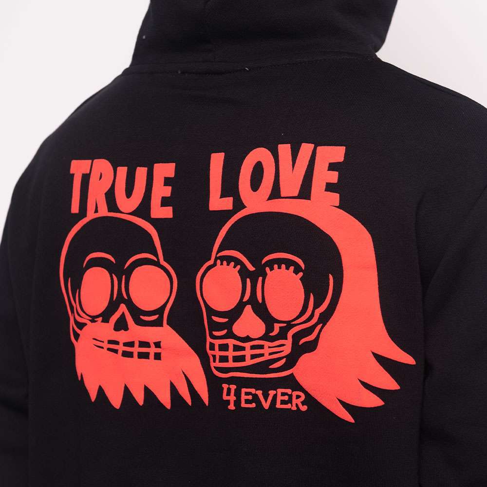 Áo Nỉ có mũ Unisex Dài tay 21ST  URBAN True Love Đen